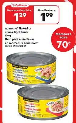Independent City Market No name flaked or chunk light tuna, 170 g offer