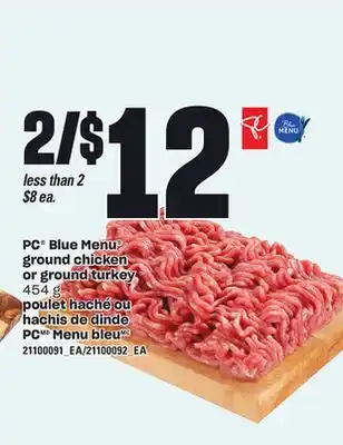 Independent City Market Pc blue menu ground chicken or ground turkey, 454 g offer