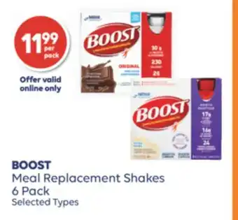 Wellwise by Shoppers Boost meal replacement shakes offer