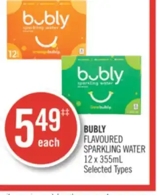 Shoppers Drug Mart Bubly flavoured sparkling water offer