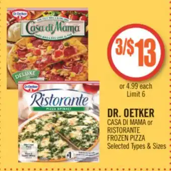 Shoppers Drug Mart Dr. oetker casa di mama or ristorante frozen pizza offer