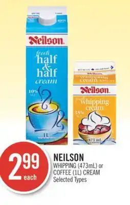 Shoppers Drug Mart Neilson whipping (473ml) or coffee (1l) cream offer