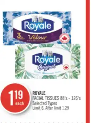 Shoppers Drug Mart Royale facial tissues offer