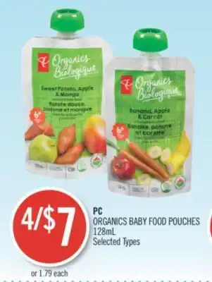 Shoppers Drug Mart Pc organics baby food pouches offer