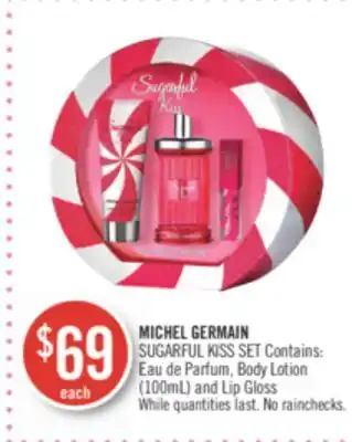 Shoppers Drug Mart Michel germain sugarful kiss set contains: body lotion (100ml) and lip gloss offer