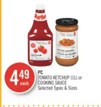 Shoppers Drug Mart Pc tomato ketchup (il) or cooking sauce offer