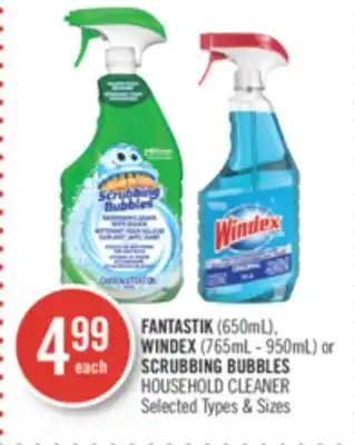 Shoppers Drug Mart Fantastik (650ml), windex (765ml - 950ml) or scrubbing bubbles household cleaner offer