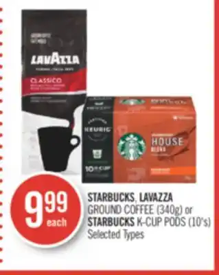Shoppers Drug Mart Starbucks , lavazza ground coffee (340g) or starbucks k-cup pods (10's) offer