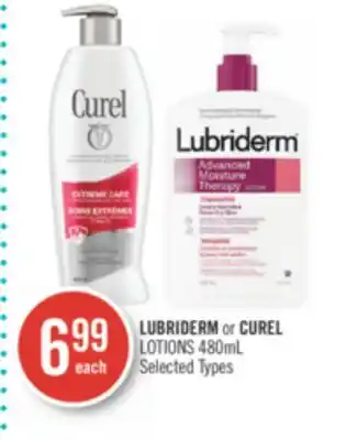 Shoppers Drug Mart Lubriderm or curel lotions offer
