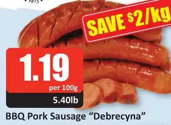 Starsky Bbq pork sausage debrecyna offer