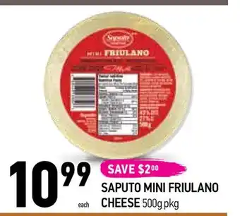 Coppa's Fresh Market Saputo mini friulano cheese offer