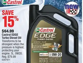 PartSource Castrol edge turbo diesel oil offer