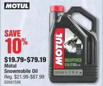 PartSource Motul snowmobile oil offer