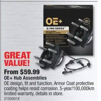 PartSource Oe+ hub assemblies offer