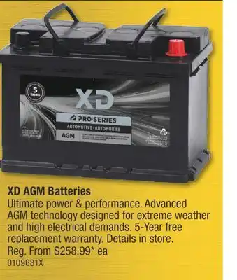 PartSource Pro series xd agm batteries offer