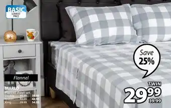 JYSK Marlo flannel sheet set offer
