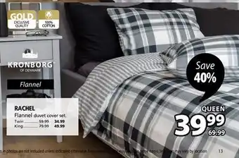 JYSK Rachel flannel duvet cover set offer