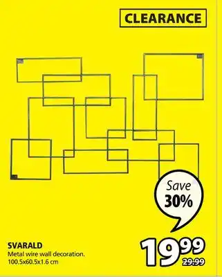 JYSK Svarald metal wire wall decoration offer