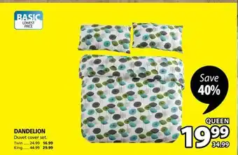 JYSK Dandelion duvet cover set offer