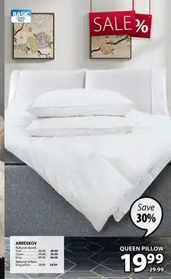 JYSK Arreskov natural duvet offer