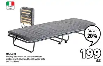 JYSK Bajlum folding bed offer