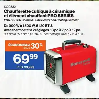 Patrick Morin Honeywell pro series ceramic cube heater and heating element offer