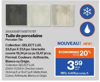 Patrick Morin Porcelain tile offer