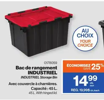 Patrick Morin Industriel storage bin offer