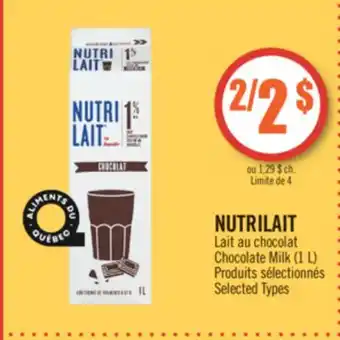 Pharmaprix Nutrilait chocolate milk offer