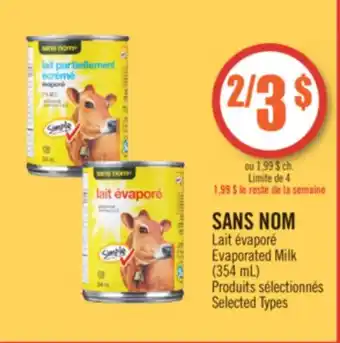 Pharmaprix No name evaporated milk offer