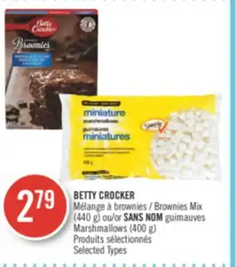 Pharmaprix Betty crocker brownies mix (440 g) or no name marshmallows (400 g) offer