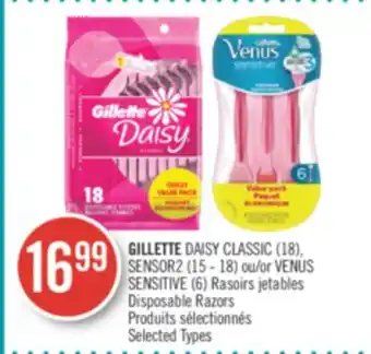 Pharmaprix Gillette daisy classic (18), sensor2 (15 - 18) or venus sensitive (6) disposable razors offer