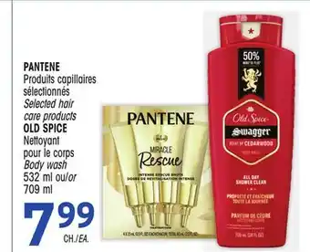 Uniprix Pantene produits capillaires sélectionnés/selected hair care products old spice nettoyant pour le corps/body wash offer