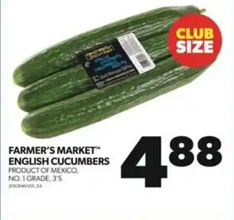Real Canadian Superstore FARMER'S MARKET ENGLISH CUCUMBERS 3'S offer