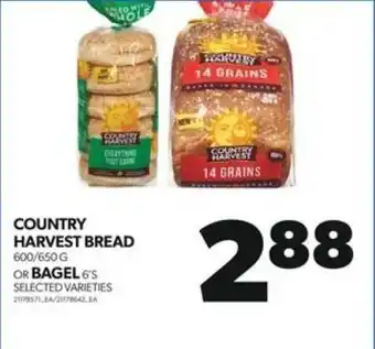 Real Canadian Superstore COUNTRY HARVEST BREAD OR BAGEL 6'S SELECTED VARIETIES offer