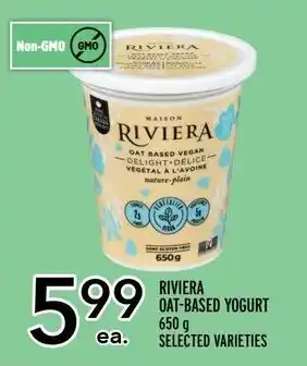 Metro RIVIERA OAT-BASED YOGURT 650g SELECTED VARIETIES offer