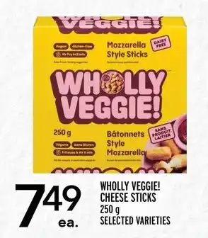 Metro WHOLLY VEGGIE! CHEESE STICKS 250g SELECTED VARIETIES offer