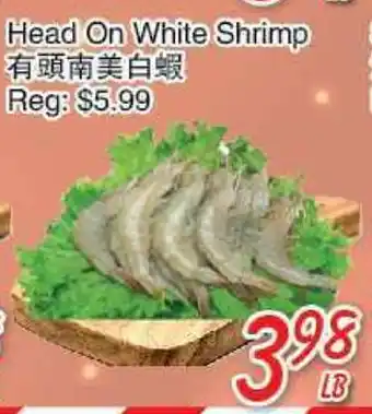Foody Mart Head on white shrimp offer