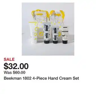 TSC Stores Beekman 1802 4-piece hand cream set offer