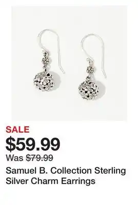 TSC Stores Samuel b. collection sterling silver charm earrings offer