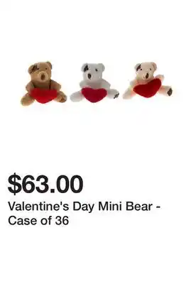 Dollarama Valentine's day mini bear - case of 36 offer