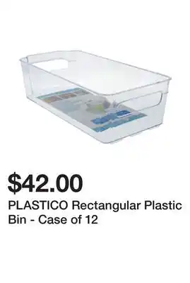 Dollarama Plastico rectangular plastic bin - case of 12 offer