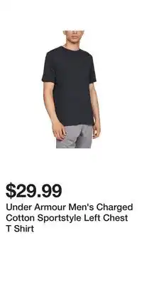 Sport Chek Under armour men's charged cotton sportstyle left chest t shirt offer