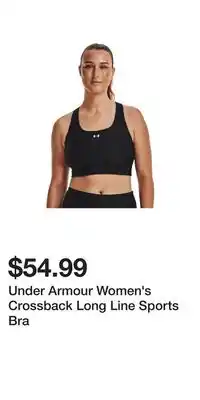 Sport Chek Under armour women's crossback long line sports bra offer