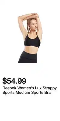 Sport Chek Reebok women's lux strappy sports medium sports bra offer