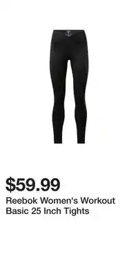 Sport Chek Reebok women's workout basic 25 inch tights offer