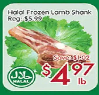 Sunny Food Mart Halal frozen lamb shank offer