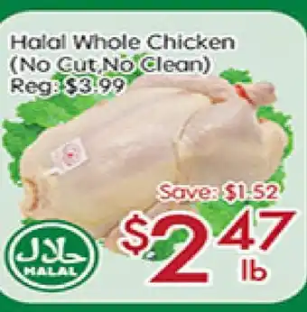 Sunny Food Mart Halal whole chicken (no cut no clean) offer