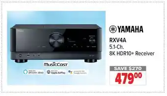 2001 Audio Video Yamaha 5.1-ch. 8k hdr10+ receiver offer
