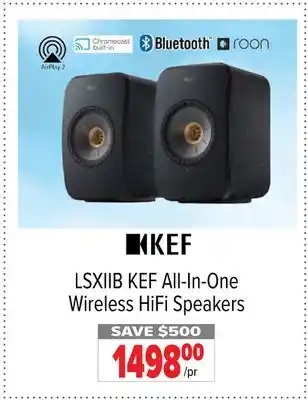 2001 Audio Video Kef all-in-one wireless hifi speakers offer